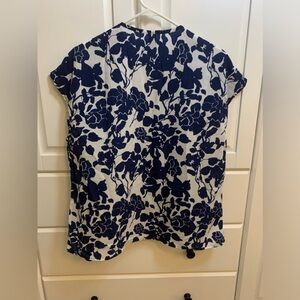 Women’s blouse- Navy blue floral. Large from SHEIN.